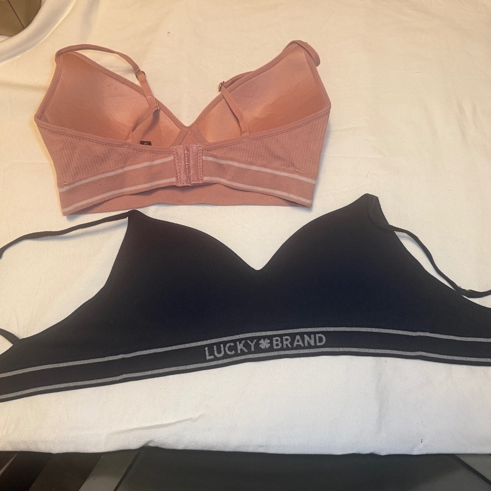 Buy as a bundle LUCKY BRAND set of 2 Bras blue color and pink size 34B RN 71222 - Picture 3 of 9